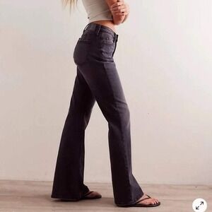 NWT We The‎ Free Curvy Vintage High Rise Flare Jeans Witchcraft Black 33S